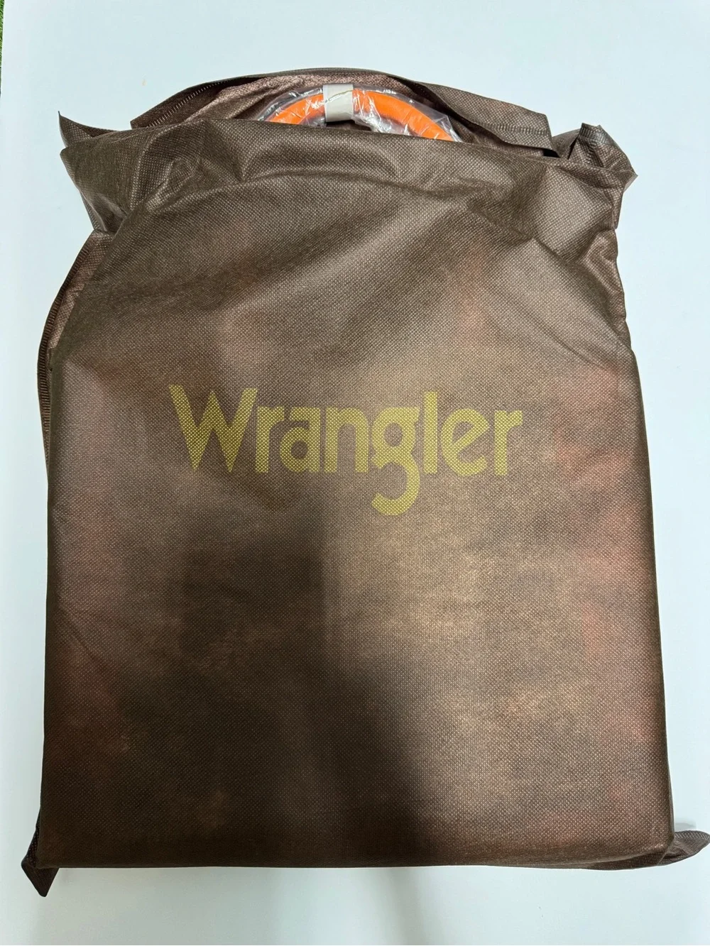 NEW. Wrangler Orange Leather Carry-all Tote Crossbody Bag